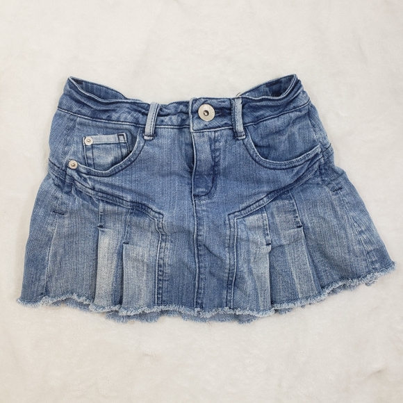 justice denim skirt